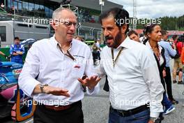 (L to R): Stefano Domenicali (ITA) Formula One President and CEO with Mohammed Bin Sulayem (UAE) FIA President on the grid. 09.07.2022. Formula 1 World Championship, Rd 11, Austrian Grand Prix, Spielberg, Austria, Sprint Day.