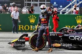 Max Verstappen (NLD) Red Bull Racing RB18 celebrates in parc ferme finishing first in sprint. 09.07.2022. Formula 1 World Championship, Rd 11, Austrian Grand Prix, Spielberg, Austria, Sprint Day.