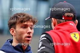 (L to R): Pierre Gasly (FRA) AlphaTauri and Charles Leclerc (MON) Ferrari on the drivers parade. 10.07.2022. Formula 1 World Championship, Rd 11, Austrian Grand Prix, Spielberg, Austria, Race Day.
