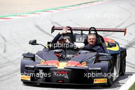 Max Verstappen (NLD) Red Bull Racing on the drivers parade with a KTM X-Bow. 10.07.2022. Formula 1 World Championship, Rd 11, Austrian Grand Prix, Spielberg, Austria, Race Day.