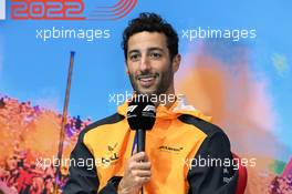 Daniel Ricciardo (AUS) McLaren in the FIA Press Conference. 07.07.2022. Formula 1 World Championship, Rd 11, Austrian Grand Prix, Spielberg, Austria, Preparation Day.