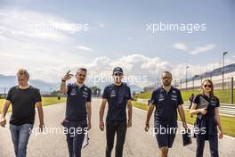 Nicholas Latifi (CDN) Williams Racing walks the circuit with the team. 07.07.2022. Formula 1 World Championship, Rd 11, Austrian Grand Prix, Spielberg, Austria, Preparation Day.