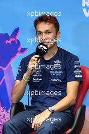 Alexander Albon (THA) Williams Racing in the FIA Press Conference. 07.07.2022. Formula 1 World Championship, Rd 11, Austrian Grand Prix, Spielberg, Austria, Preparation Day.