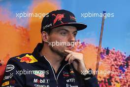 Max Verstappen (NLD) Red Bull Racing in the FIA Press Conference. 07.07.2022. Formula 1 World Championship, Rd 11, Austrian Grand Prix, Spielberg, Austria, Preparation Day.