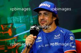 Fernando Alonso (ESP) Alpine F1 Team in the FIA Press Conference. 10.06.2022. Formula 1 World Championship, Rd 8, Azerbaijan Grand Prix, Baku Street Circuit, Azerbaijan, Practice Day.