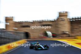 Lewis Hamilton (GBR) Mercedes AMG F1 W13. 10.06.2022. Formula 1 World Championship, Rd 8, Azerbaijan Grand Prix, Baku Street Circuit, Azerbaijan, Practice Day.