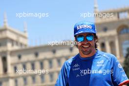 Fernando Alonso (ESP) Alpine F1 Team. 10.06.2022. Formula 1 World Championship, Rd 8, Azerbaijan Grand Prix, Baku Street Circuit, Azerbaijan, Practice Day.