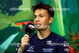 Alexander Albon (THA) Williams Racing in the FIA Press Conference. 10.06.2022. Formula 1 World Championship, Rd 8, Azerbaijan Grand Prix, Baku Street Circuit, Azerbaijan, Practice Day.
