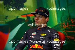 Max Verstappen (NLD) Red Bull Racing in the post race FIA Press Conference. 12.06.2022. Formula 1 World Championship, Rd 8, Azerbaijan Grand Prix, Baku Street Circuit, Azerbaijan, Race Day.
