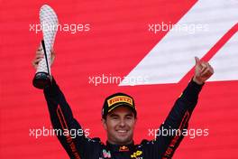 2nd place Sergio Perez (MEX) Red Bull Racing RB18. 12.06.2022. Formula 1 World Championship, Rd 8, Azerbaijan Grand Prix, Baku Street Circuit, Azerbaijan, Race Day.