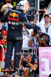 Race winner Max Verstappen (NLD) Red Bull Racing celebrates in parc ferme. 12.06.2022. Formula 1 World Championship, Rd 8, Azerbaijan Grand Prix, Baku Street Circuit, Azerbaijan, Race Day.