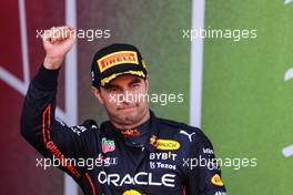 Sergio Perez (MEX), Red Bull Racing  12.06.2022. Formula 1 World Championship, Rd 8, Azerbaijan Grand Prix, Baku Street Circuit, Azerbaijan, Race Day. Podium