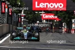 Lewis Hamilton (GBR) Mercedes AMG F1 W13. 12.06.2022. Formula 1 World Championship, Rd 8, Azerbaijan Grand Prix, Baku Street Circuit, Azerbaijan, Race Day.
