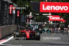 Carlos Sainz Jr (ESP) Ferrari F1-75. 12.06.2022. Formula 1 World Championship, Rd 8, Azerbaijan Grand Prix, Baku Street Circuit, Azerbaijan, Race Day.