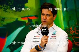 Toto Wolff (GER) Mercedes AMG F1 Shareholder and Executive Director in the FIA Press Conference. 11.06.2022. Formula 1 World Championship, Rd 8, Azerbaijan Grand Prix, Baku Street Circuit, Azerbaijan, Qualifying Day.