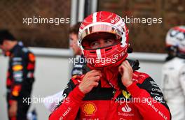 Pole sitter Charles Leclerc (MON) Ferrari in qualifying parc ferme. 11.06.2022. Formula 1 World Championship, Rd 8, Azerbaijan Grand Prix, Baku Street Circuit, Azerbaijan, Qualifying Day.