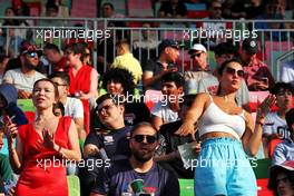 Circuit atmosphere - fans in the grandstand. 11.06.2022. Formula 1 World Championship, Rd 8, Azerbaijan Grand Prix, Baku Street Circuit, Azerbaijan, Qualifying Day.