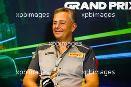 Mario Isola (ITA) Pirelli Racing Manager in the FIA Press Conference. 11.06.2022. Formula 1 World Championship, Rd 8, Azerbaijan Grand Prix, Baku Street Circuit, Azerbaijan, Qualifying Day.