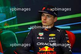 Max Verstappen (NLD) Red Bull Racing in the post qualifying FIA Press Conference. 11.06.2022. Formula 1 World Championship, Rd 8, Azerbaijan Grand Prix, Baku Street Circuit, Azerbaijan, Qualifying Day.