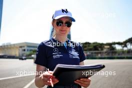 Elizabeth Wood Boyer (GBR) Williams Racing Performance Engineer. 09.06.2022. Formula 1 World Championship, Rd 8, Azerbaijan Grand Prix, Baku Street Circuit, Azerbaijan, Preparation Day.