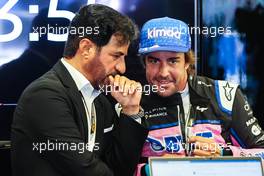 Mohammed Bin Sulayem (UAE) FIA President and Fernando Alonso (ESP), Alpine F1 Team  09.06.2022. Formula 1 World Championship, Rd 8, Azerbaijan Grand Prix, Baku Street Circuit, Azerbaijan, Preparation Day.