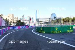 Pit lane entrance reprofiled. 09.06.2022. Formula 1 World Championship, Rd 8, Azerbaijan Grand Prix, Baku Street Circuit, Azerbaijan, Preparation Day.