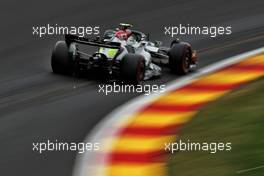 Lewis Hamilton (GBR) Mercedes AMG F1 W13 sends sparks flying. 26.08.2022. Formula 1 World Championship, Rd 14, Belgian Grand Prix, Spa Francorchamps, Belgium, Practice Day.