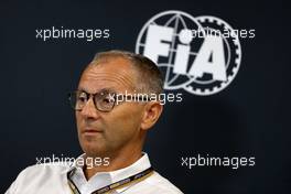 Stefano Domenicali (ITA) Formula One President and CEO at a press conference announcing that Audi has officially registered as an F1 engine manufacturer for the 2026 regulations. 26.08.2022. Formula 1 World Championship, Rd 14, Belgian Grand Prix, Spa Francorchamps, Belgium, Practice Day.