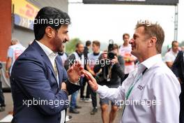 (L to R): Mohammed Bin Sulayem (UAE) FIA President with Allan McNish (GBR) Audi Director of Motorsport Coordination. 26.08.2022. Formula 1 World Championship, Rd 14, Belgian Grand Prix, Spa Francorchamps, Belgium, Practice Day.