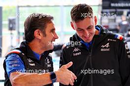 Davide Brivio (ITA) Alpine F1 Team Racing Director (Left). 26.08.2022. Formula 1 World Championship, Rd 14, Belgian Grand Prix, Spa Francorchamps, Belgium, Practice Day.