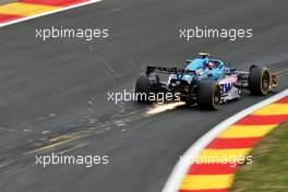 Esteban Ocon (FRA) Alpine F1 Team A522 sends sparks flying. 26.08.2022. Formula 1 World Championship, Rd 14, Belgian Grand Prix, Spa Francorchamps, Belgium, Practice Day.