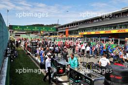 The grid before the start of the race. 28.08.2022. Formula 1 World Championship, Rd 14, Belgian Grand Prix, Spa Francorchamps, Belgium, Race Day.