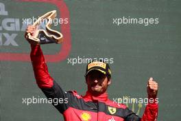 3rd place Carlos Sainz Jr (ESP) Ferrari F1-75. 28.08.2022. Formula 1 World Championship, Rd 14, Belgian Grand Prix, Spa Francorchamps, Belgium, Race Day.