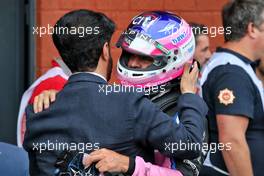 Esteban Ocon (FRA) Alpine F1 Team celebrates in qualifying parc ferme with Mohammed Bin Sulayem (UAE) FIA President. 27.08.2022. Formula 1 World Championship, Rd 14, Belgian Grand Prix, Spa Francorchamps, Belgium, Qualifying Day.