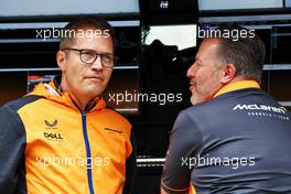 (L to R): Andreas Seidl, McLaren Managing Director with Zak Brown (USA) McLaren Executive Director. 27.08.2022. Formula 1 World Championship, Rd 14, Belgian Grand Prix, Spa Francorchamps, Belgium, Qualifying Day.