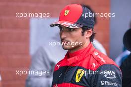 Carlos Sainz Jr (ESP) Ferrari in qualifying parc ferme. 27.08.2022. Formula 1 World Championship, Rd 14, Belgian Grand Prix, Spa Francorchamps, Belgium, Qualifying Day.