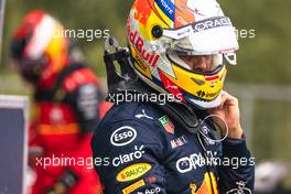 Sergio Perez (MEX) Red Bull Racing in qualifying parc ferme. 27.08.2022. Formula 1 World Championship, Rd 14, Belgian Grand Prix, Spa Francorchamps, Belgium, Qualifying Day.