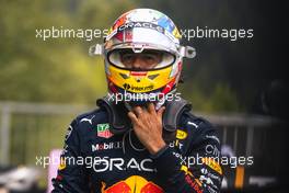 Sergio Perez (MEX) Red Bull Racing in qualifying parc ferme. 27.08.2022. Formula 1 World Championship, Rd 14, Belgian Grand Prix, Spa Francorchamps, Belgium, Qualifying Day.