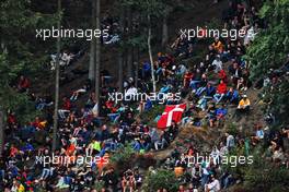 Circuit atmosphere - fans in the woods. 27.08.2022. Formula 1 World Championship, Rd 14, Belgian Grand Prix, Spa Francorchamps, Belgium, Qualifying Day.