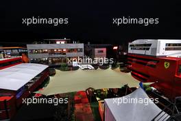 Circuit atmosphere - the paddock at night. 27.08.2022. Formula 1 World Championship, Rd 14, Belgian Grand Prix, Spa Francorchamps, Belgium, Qualifying Day.