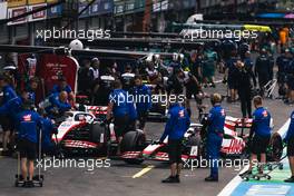 Kevin Magnussen (DEN) Haas VF-22 and Mick Schumacher (GER) Haas VF-22 in the pits. 27.08.2022. Formula 1 World Championship, Rd 14, Belgian Grand Prix, Spa Francorchamps, Belgium, Qualifying Day.