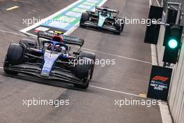 Nicholas Latifi (CDN) Williams Racing FW44 leaves the pits. 27.08.2022. Formula 1 World Championship, Rd 14, Belgian Grand Prix, Spa Francorchamps, Belgium, Qualifying Day.