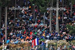 Circuit atmosphere - fans in the woods. 27.08.2022. Formula 1 World Championship, Rd 14, Belgian Grand Prix, Spa Francorchamps, Belgium, Qualifying Day.