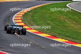 Esteban Ocon (FRA) Alpine F1 Team A522 sends sparks flying. 27.08.2022. Formula 1 World Championship, Rd 14, Belgian Grand Prix, Spa Francorchamps, Belgium, Qualifying Day.