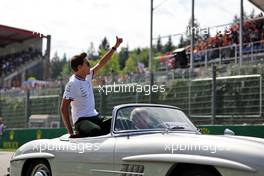 George Russell (GBR) Mercedes AMG F1 on the drivers parade. 28.08.2022. Formula 1 World Championship, Rd 14, Belgian Grand Prix, Spa Francorchamps, Belgium, Race Day.