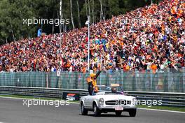 Daniel Ricciardo (AUS) McLaren on the drivers parade. 28.08.2022. Formula 1 World Championship, Rd 14, Belgian Grand Prix, Spa Francorchamps, Belgium, Race Day.