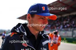 Max Verstappen (NLD) Red Bull Racing on the drivers parade. 28.08.2022. Formula 1 World Championship, Rd 14, Belgian Grand Prix, Spa Francorchamps, Belgium, Race Day.