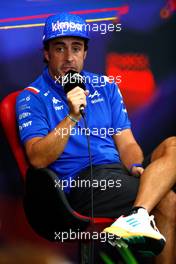 Fernando Alonso (ESP) Alpine F1 Team in the FIA Press Conference. 25.08.2022. Formula 1 World Championship, Rd 14, Belgian Grand Prix, Spa Francorchamps, Belgium, Preparation Day.