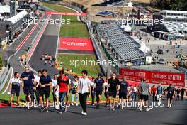 Circuit atmosphere - teams and drivers walk the circuit. 25.08.2022. Formula 1 World Championship, Rd 14, Belgian Grand Prix, Spa Francorchamps, Belgium, Preparation Day.