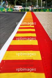 Circuit atmosphere - kerb detail. 25.08.2022. Formula 1 World Championship, Rd 14, Belgian Grand Prix, Spa Francorchamps, Belgium, Preparation Day.